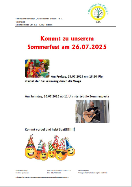 Bild Sommerfest